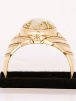 10K Gold in Quartz Signet Ring 16to1 Mine