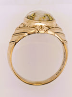 10K Gold in Quartz Signet Ring 16to1 Mine