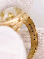 10K Gold in Quartz Signet Ring 16to1 Mine
