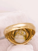 10K Gold in Quartz Signet Ring 16to1 Mine