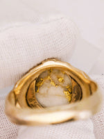 10K Gold in Quartz Signet Ring 16to1 Mine