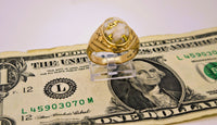 10K Gold in Quartz Signet Ring 16to1 Mine