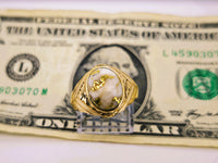 10K Gold in Quartz Signet Ring 16to1 Mine