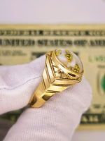 10K Gold in Quartz Signet Ring 16to1 Mine