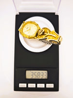 22K RARE Vintage 1980’s Seiko Quartz Gold Nugget Diamond Watch