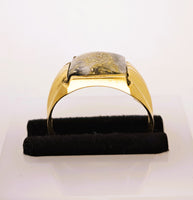 10K 16:1 Gold in Quartz Signet Ring