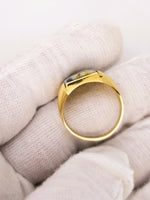 10K 16:1 Gold in Quartz Signet Ring