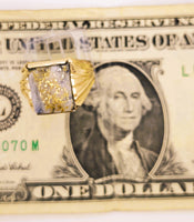 10K 16:1 Gold in Quartz Signet Ring