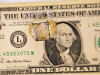 10K 16:1 Gold in Quartz Signet Ring