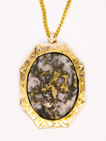 10K Gold Quartz Specimen Pendant