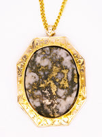 10K Gold Quartz Specimen Pendant