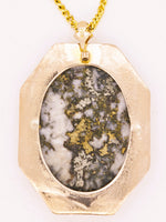 10K Gold Quartz Specimen Pendant