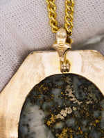 10K Gold Quartz Specimen Pendant