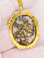 10K Gold Quartz Specimen Pendant