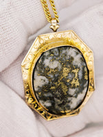 10K Gold Quartz Specimen Pendant