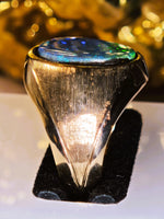 14K Natural Australian Boulder Opal Ring