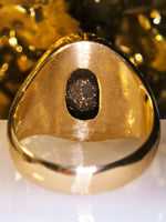 14K Natural Australian Boulder Opal Ring