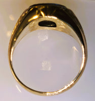 14K Natural Australian Boulder Opal Ring