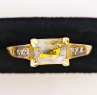9ct Gold Quartz & Diamond Ring 16to1 Mine