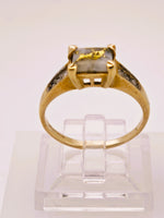 9ct Gold Quartz & Diamond Ring 16to1 Mine