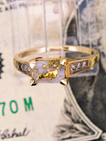 9ct Gold Quartz & Diamond Ring 16to1 Mine