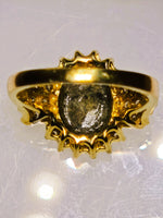 14K Australian Boulder Opal & Diamond Accent Ring