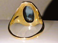 Antique Victorian 10K Australian BLACK Opal Ring