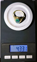 Antique Victorian 10K Australian BLACK Opal Ring