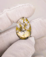 19.38ct Gympie Australia Gold Quartz & Platinum Cabochon