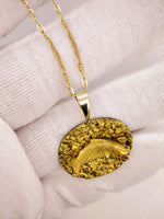 22K Rare Kurt Wayne Alaskan Nugget Fish Pendant