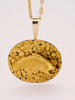 22K Rare Kurt Wayne Alaskan Nugget Fish Pendant