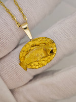 22K Alaskan Nugget Salmon Fish Pendant