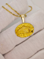 22K Alaskan Nugget Salmon Fish Pendant