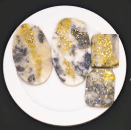 4 x California Gold Quartz Cabochon Parcel - 34.55cts
