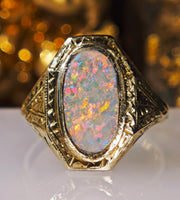 Antique Victorian 10K Opal Ring