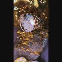 10K Alaskan Gold in Quartz Signet Ring
