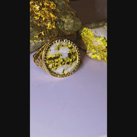 22K 16to1 Mine Round Gold Quartz Ring GEM-Grade