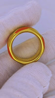 14K Milor Italy Twist Enamel Ring