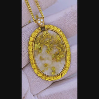 22K Nugget Gold Quartz Pendant