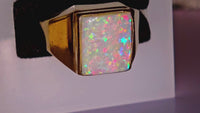 10K Solid 2.10ct Australian Coober Pedy Opal Ring