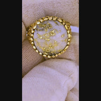 10K 16to1 Mine Round Gold Quartz Ring