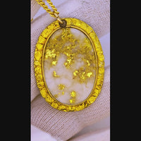 22K Nugget Gold Quartz Pendant