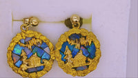 22K Alaskan Opal Nugget Earrings