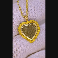 14K Alaskan Gold Quartz Nugget Pendant