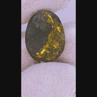 9.39ct Black Gold in Quartz Cabochon