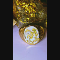 22K Florentine Gold Quartz Ring - 16to1 Mine