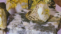 20.93ct 16to1 mine Octagon Gold Quartz Signet Ring