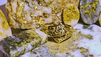 22k Alaskan Gold Nugget & Diamond Ring