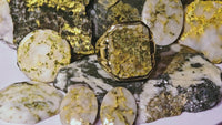 22K Gold in Quartz Ring - 16to1 Mine - STUNNER