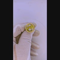 22K 16to1 Mine Round Gold Quartz Ring GEM-Grade